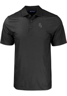 Cutter and Buck Chicago White Sox Big and Tall Black Pike Eco Geo Print Big and Tall Golf Shirt