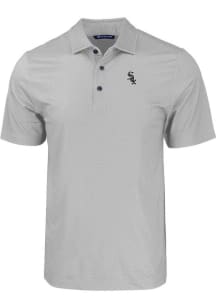 Cutter and Buck Chicago White Sox Big and Tall Grey Pike Eco Geo Print Big and Tall Golf Shirt