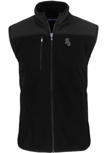 Cutter and Buck Chicago White Sox Big and Tall Black Cascade Sherpa Mens Vest