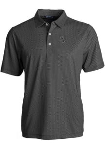 Cutter and Buck Chicago White Sox Mens Black Pike Symmetry Short Sleeve Polo