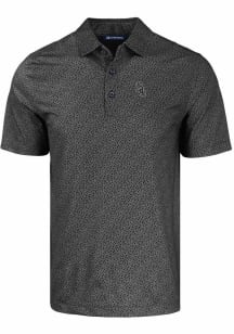 Cutter and Buck Chicago White Sox Mens Black Pike Pebble Short Sleeve Polo