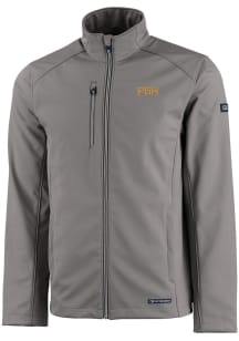 Cutter and Buck Pittsburgh Pirates Mens Grey City Connect Evoke Light Weight Jacket
