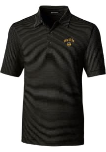Cutter and Buck Seattle Mariners Black City Connect Forge Pencil Stripe Big and Tall Polo
