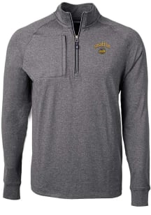 Cutter and Buck Seattle Mariners Mens Black City Connect Adapt Eco Knit Big and Tall 1/4 Zip Pul..