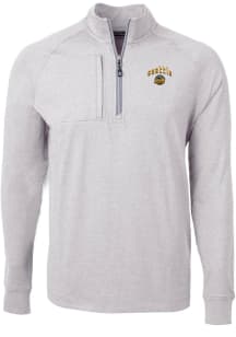 Cutter and Buck Seattle Mariners Mens Grey City Connect Adapt Eco Knit Big and Tall 1/4 Zip Pull..
