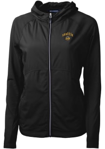 Cutter and Buck Seattle Mariners Womens Black City Connect Adapt Eco Light Weight Jacket
