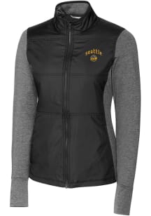 Cutter and Buck Seattle Mariners Womens Black City Connect Stealth Medium Weight Jacket