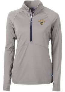 Cutter and Buck Seattle Mariners Womens Grey City Connect Adapt Eco 1/4 Zip Pullover