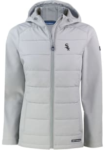 Cutter and Buck Chicago White Sox Womens Charcoal Evoke Hood Heavy Weight Jacket