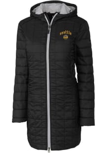 Cutter and Buck Seattle Mariners Womens Black City Connect Rainier PrimaLoft Filled Jacket