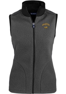 Cutter and Buck Seattle Mariners Womens Grey City Connect Cascade Sherpa Vest