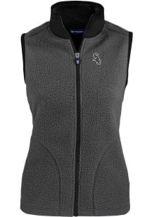 Cutter and Buck Chicago White Sox Womens Grey Cascade Sherpa Vest