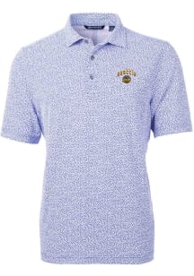 Cutter and Buck Seattle Mariners Mens Blue City Connect Virtue Eco Pique Botanical Short Sleeve ..