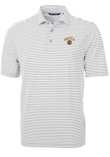 Cutter and Buck Seattle Mariners Mens Grey City Connect Virtue Eco Pique Short Sleeve Polo