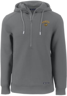 Cutter and Buck Seattle Mariners Mens Grey City Connect Roam Long Sleeve Hoodie