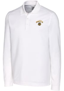 Cutter and Buck Seattle Mariners Mens White City Connect Advantage Long Sleeve Polo Shirt