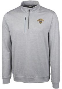 Cutter and Buck Seattle Mariners Mens Grey City Connect Stealth Long Sleeve 1/4 Zip Pullover