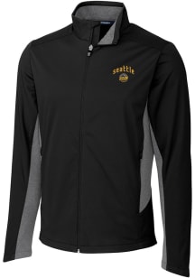 Cutter and Buck Seattle Mariners Mens Black City Connect Navigate Light Weight Jacket
