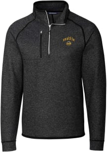 Cutter and Buck Seattle Mariners Mens Charcoal City Connect Mainsail Long Sleeve 1/4 Zip Pullove..