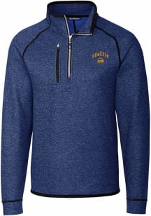Cutter and Buck Seattle Mariners Mens Blue City Connect Mainsail Long Sleeve 1/4 Zip Pullover