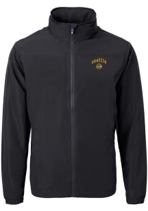 Cutter and Buck Seattle Mariners Mens Black City Connect Charter Eco Light Weight Jacket