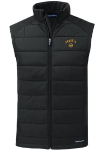 Cutter and Buck Seattle Mariners Mens Black City Connect Evoke Sleeveless Jacket