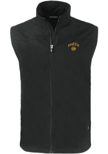 Cutter and Buck Seattle Mariners Mens Black City Connect Charter Sleeveless Jacket
