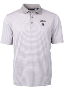Cutter and Buck Texas Rangers Grey City Connect Virtue Eco Pique Micro Stripe Big and Tall Polo