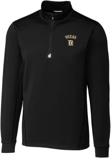 Cutter and Buck Texas Rangers Mens Black City Connect Traverse Big and Tall 1/4 Zip Pullover