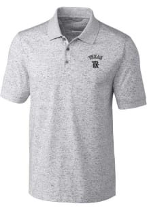 Cutter and Buck Texas Rangers Grey City Connect Space Dye Big and Tall Polo