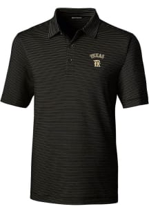 Cutter and Buck Texas Rangers Black City Connect Forge Pencil Stripe Big and Tall Polo