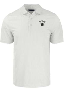 Cutter and Buck Texas Rangers White City Connect Pike Symmetry Big and Tall Polo