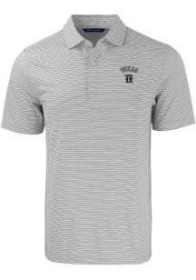 Cutter and Buck Texas Rangers Grey City Connect Forge Double Stripe Big and Tall Polo