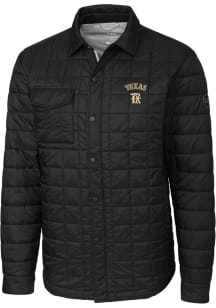 Cutter and Buck Texas Rangers Mens Black City Connect Rainier PrimaLoft Big and Tall Lined Jacke..