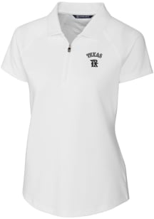 Cutter and Buck Texas Rangers Womens White City Connect Forge Short Sleeve Polo Shirt