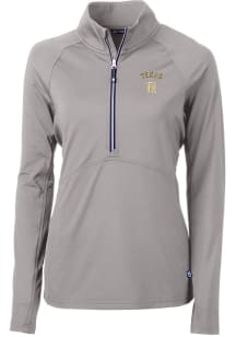 Cutter and Buck Texas Rangers Womens Grey City Connect Adapt Eco 1/4 Zip Pullover