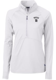 Cutter and Buck Texas Rangers Womens White City Connect Adapt Eco 1/4 Zip Pullover