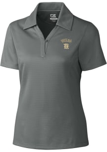 Cutter and Buck Texas Rangers Womens Grey City Connect Drytec Genre Short Sleeve Polo Shirt