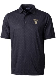 Cutter and Buck Texas Rangers Mens Black City Connect Pike Short Sleeve Polo