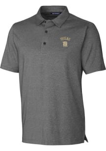 Cutter and Buck Texas Rangers Mens Charcoal City Connect Forge Short Sleeve Polo