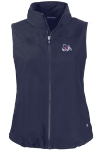 Cutter and Buck Fresno State Bulldogs Womens Navy Blue Charter Vest