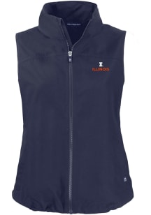 Cutter and Buck Illinois Fighting Illini Womens Navy Blue Charter Vest