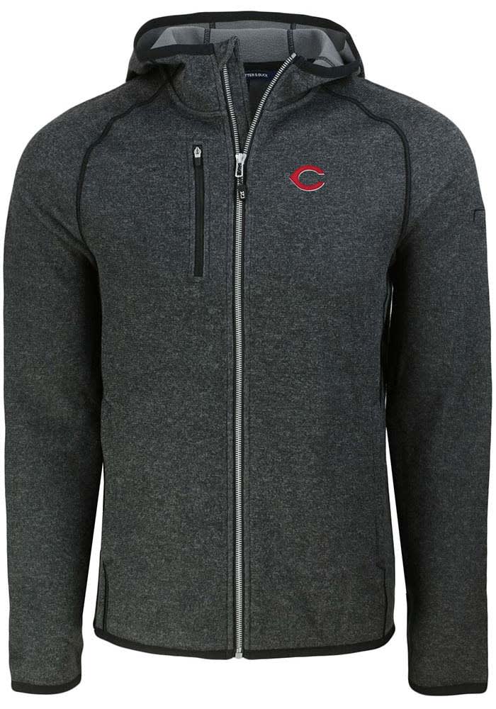 Cutter and Buck Cincinnati Reds Mens Charcoal Mainsail Light Weight Jacket