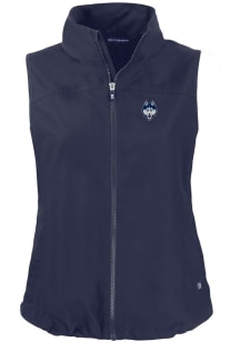 Cutter and Buck UConn Huskies Womens Navy Blue Charter Vest