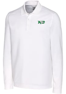 Cutter and Buck North Dakota Fighting Hawks Mens White Advantage Pique Long Sleeve Big and Tall ..