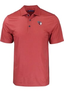 Cutter and Buck Cleveland Guardians Big and Tall Red Pike Eco Geo Print Big and Tall Golf Shirt