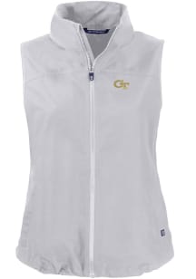 Cutter and Buck GA Tech Yellow Jackets Womens Grey Charter Vest