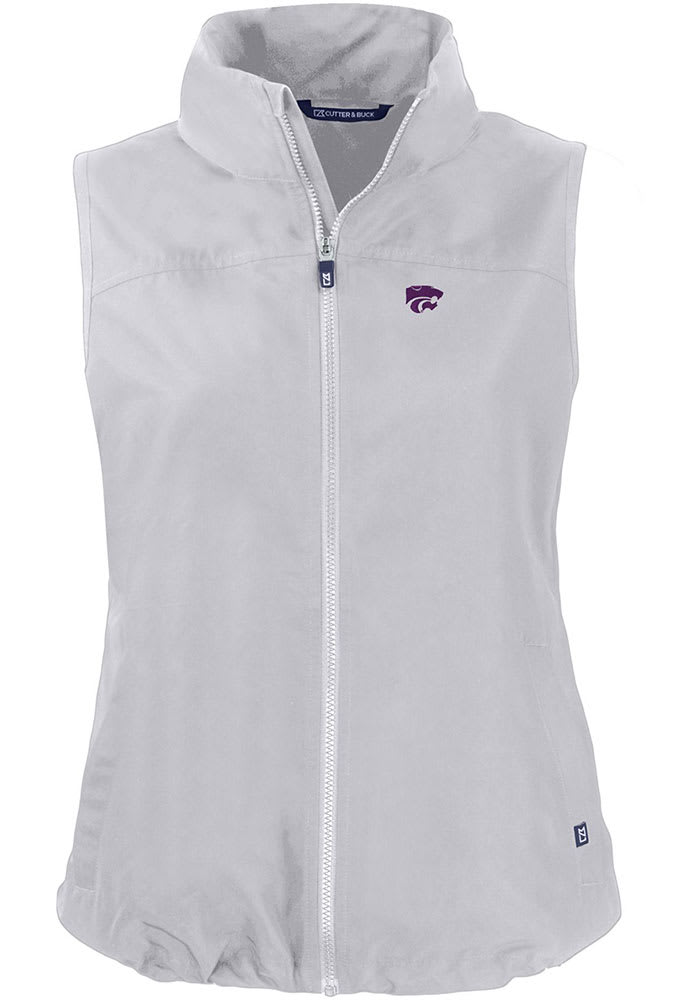Cutter and Buck K-State Wildcats Womens Grey Charter Vest