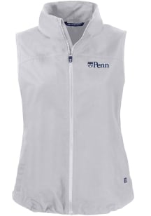 Cutter and Buck Pennsylvania Quakers Womens Grey Charter Vest