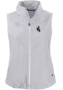 Cutter and Buck Wyoming Cowboys Womens Grey Charter Vest